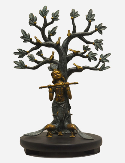 Krishna with Tree & Peacock